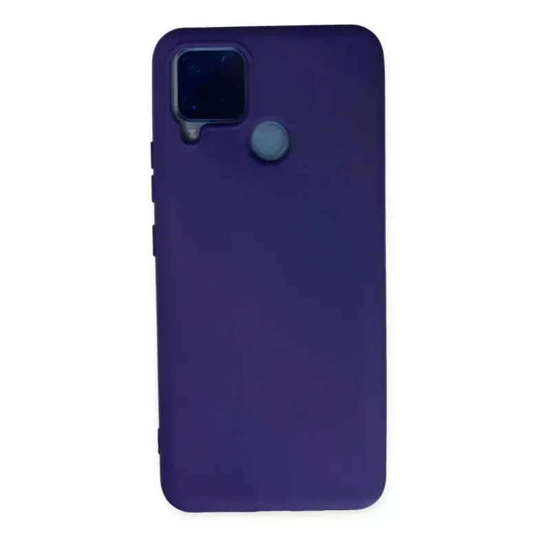 Realme C15 Kılıf Nano İçi Kadife Silikon - Mor
