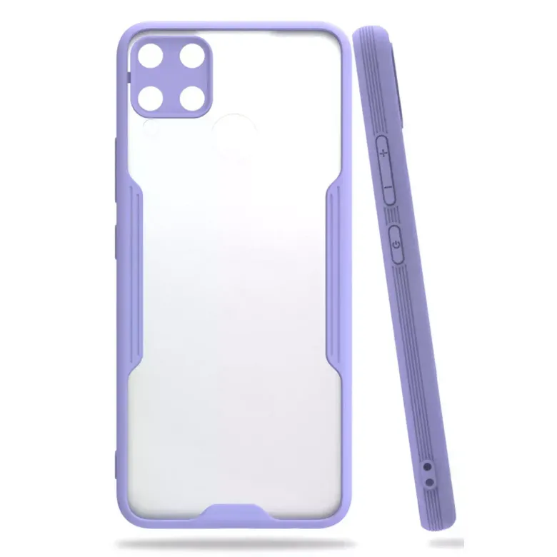 Realme C15 Kılıf Platin Silikon - Lila