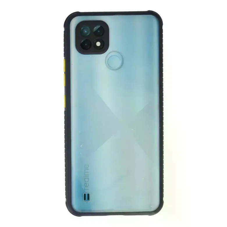 Realme C21 Kılıf Miami Şeffaf Silikon - Lacivert