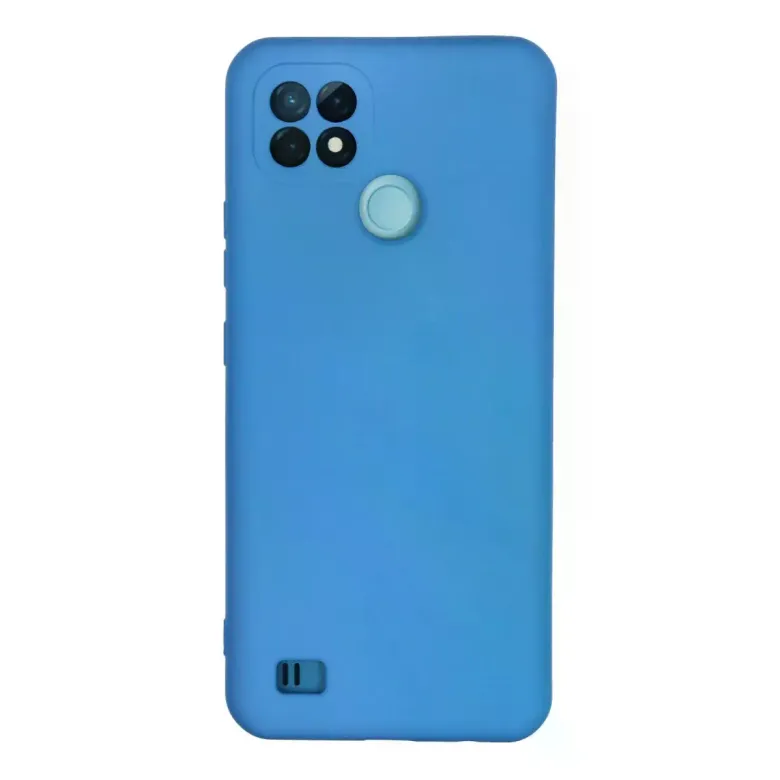 Realme C21 Kılıf Nano içi Kadife Silikon - Mavi
