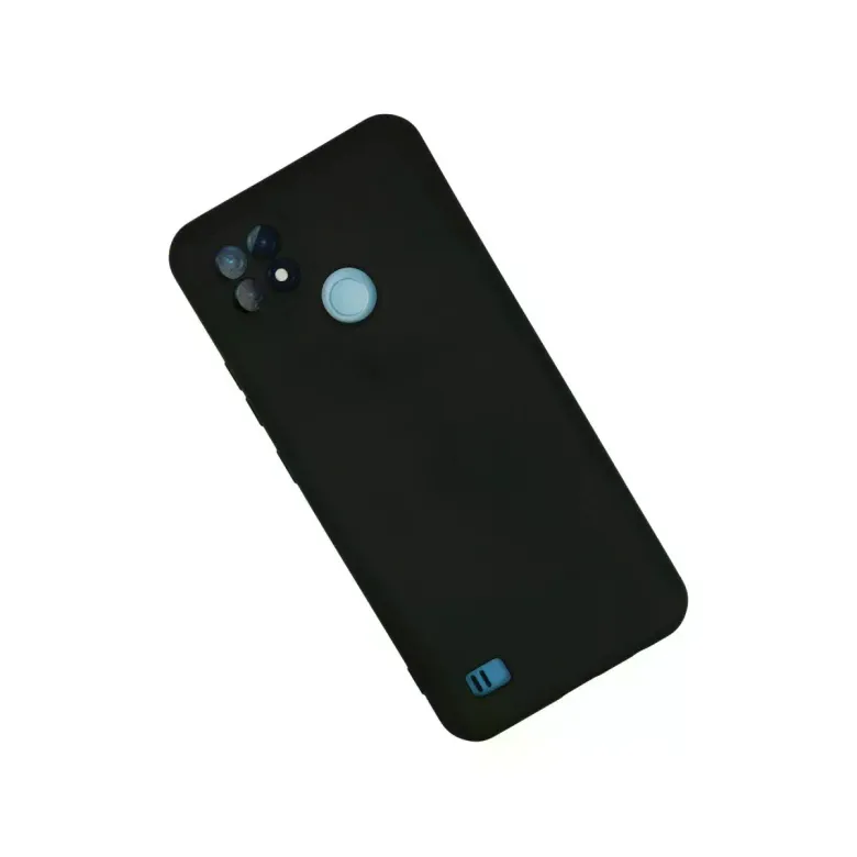 Realme C21 Kılıf Nano içi Kadife Silikon - Siyah
