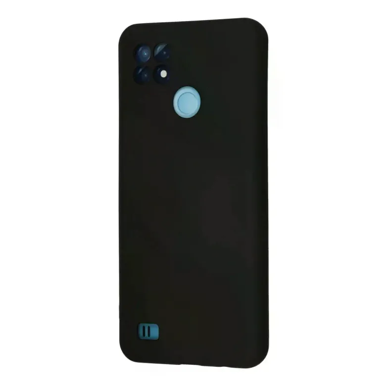 Realme C21 Kılıf Nano içi Kadife Silikon - Siyah