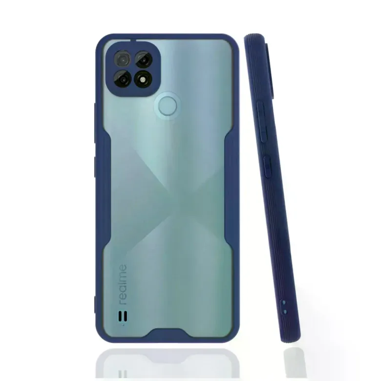 Realme C21 Kılıf Platin Silikon - Lacivert