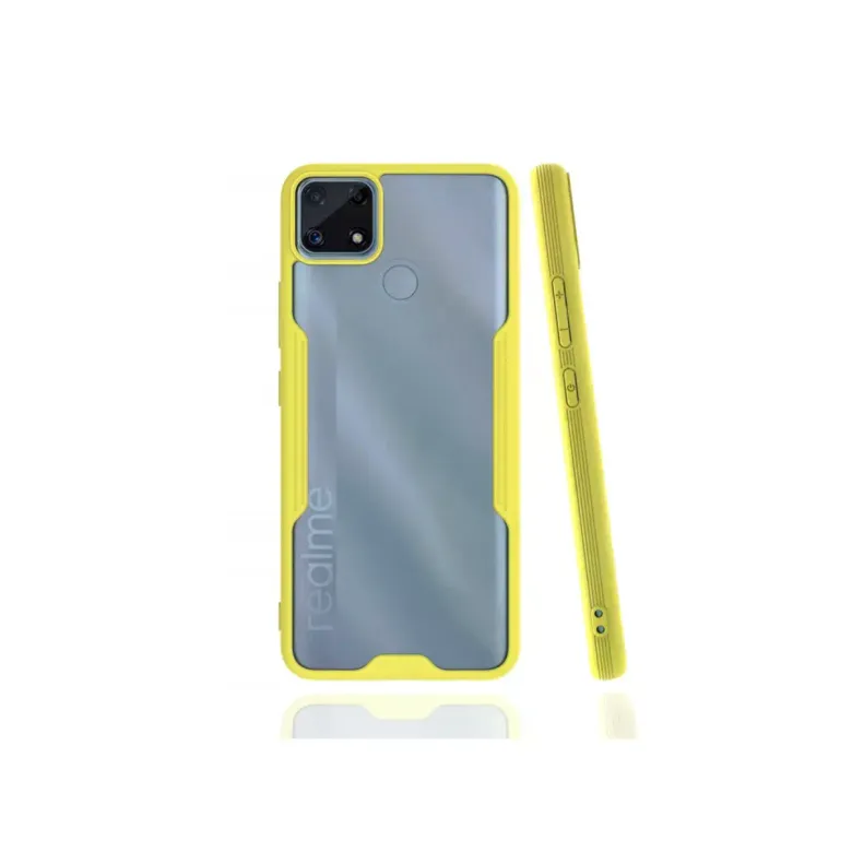 Realme C25 Kılıf Platin Silikon - Sarı
