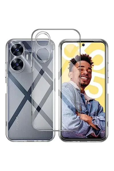 Realme C55 Kılıf Lüx Şeffaf Silikon