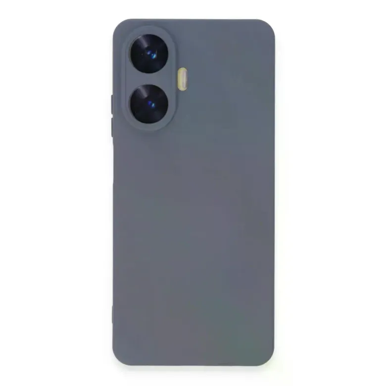 Realme C55 Kılıf Nano içi Kadife Silikon - Gri