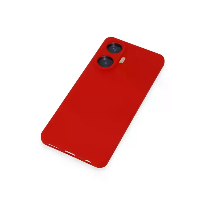 Realme C55 Kılıf Nano içi Kadife Silikon - Kırmızı
