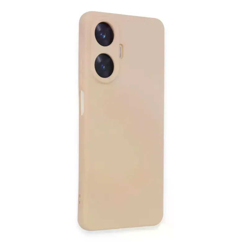 Realme C55 Kılıf Nano içi Kadife Silikon - Pudra