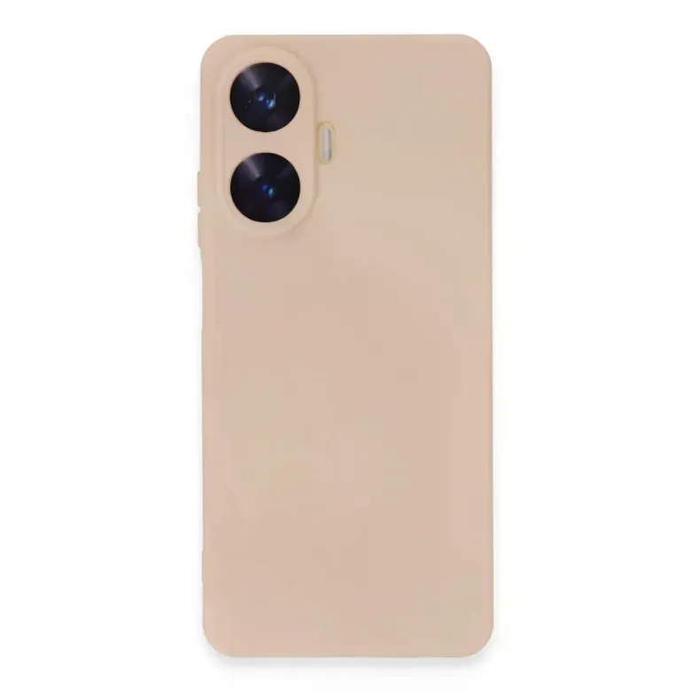 Realme C55 Kılıf Nano içi Kadife Silikon - Pudra