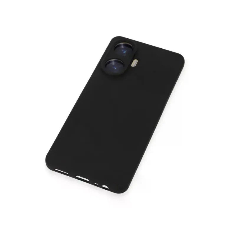 Realme C55 Kılıf Nano içi Kadife Silikon - Siyah