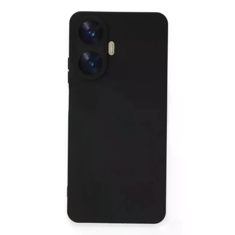 Realme C55 Kılıf Nano içi Kadife Silikon - Siyah