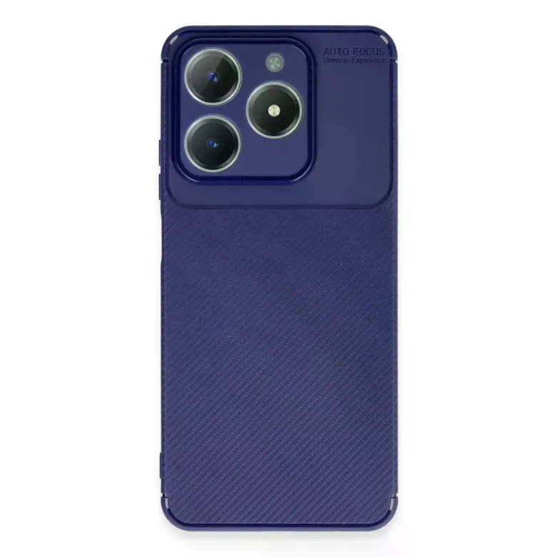 Realme C61 Kılıf Auto Focus Karbon Kapak - Lacivert