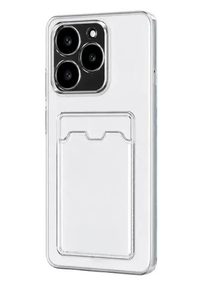Realme C61 Kılıf Kart Şeffaf Silikon - Şeffaf