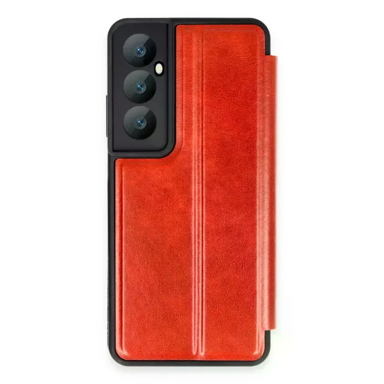 Realme C65 Kılıf Flip Cover - Kırmızı
