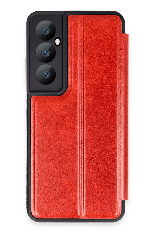 Realme C65 Kılıf Flip Cover - Kırmızı