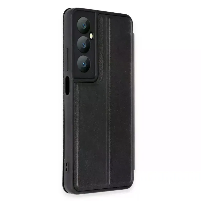 Realme C65 Kılıf Flip Cover - Siyah