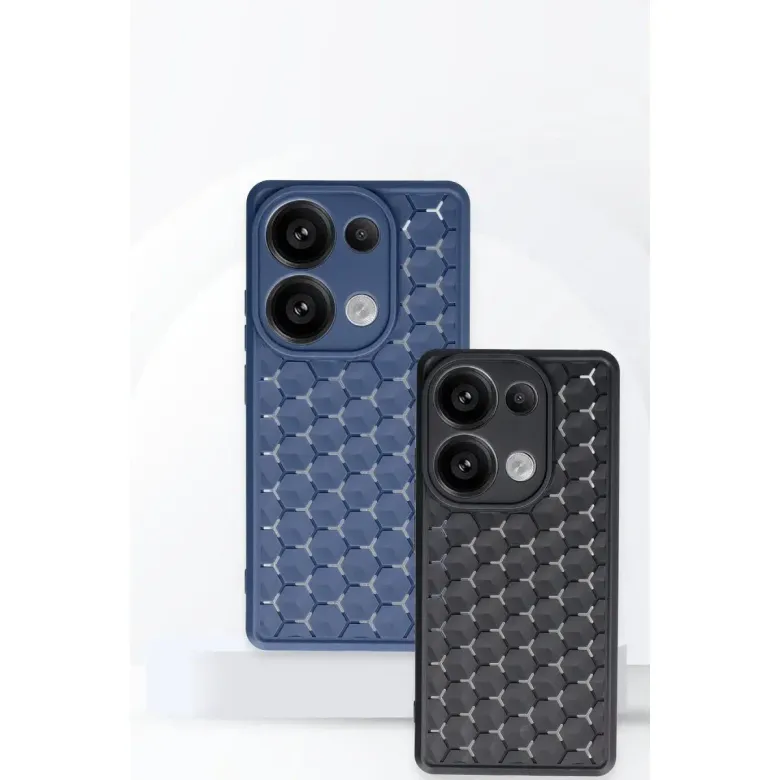 Realme C65 Kılıf Petek Silikon Kapak - Lacivert