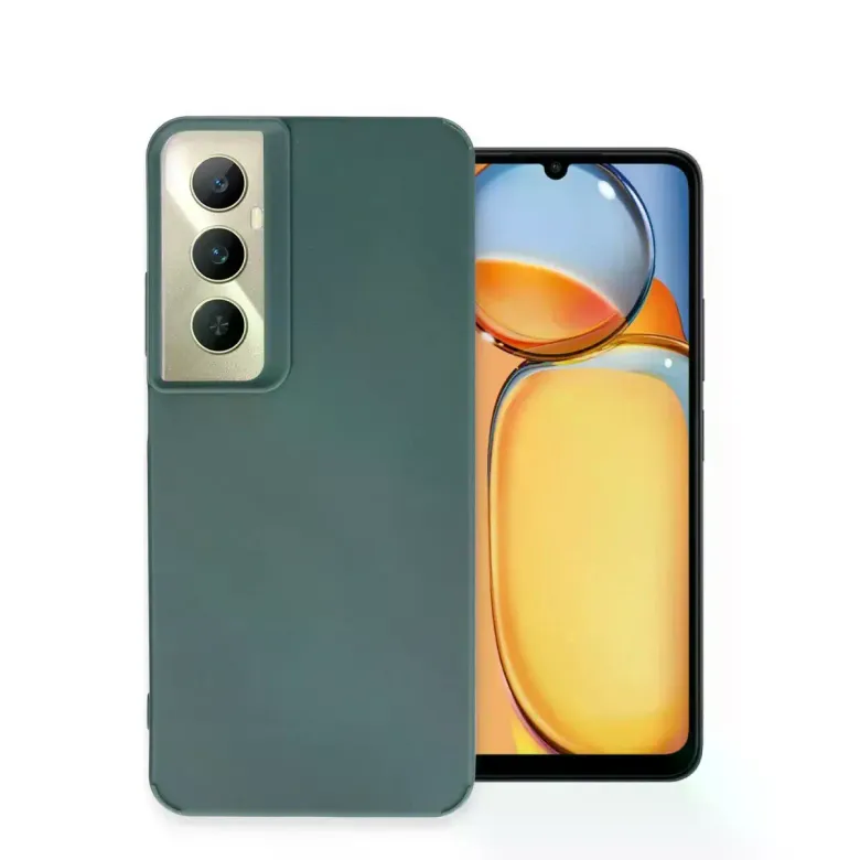 Realme C65 Kılıf Petro Silikon - Koyu Yeşil