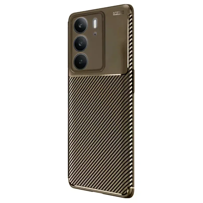 Realme C75 4g Auto Focus Karbon Kapak - Kahverengi