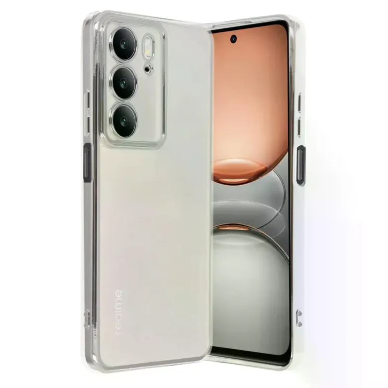 Realme C75 4g Kılıf Razer Lensli Silikon - Gümüş