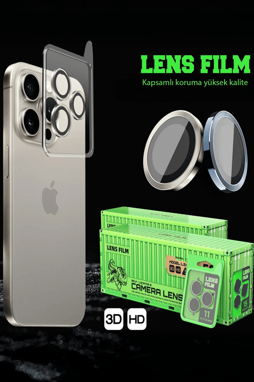 Redmi 15C 4G Raze Metal Kamera Lens - Siyah