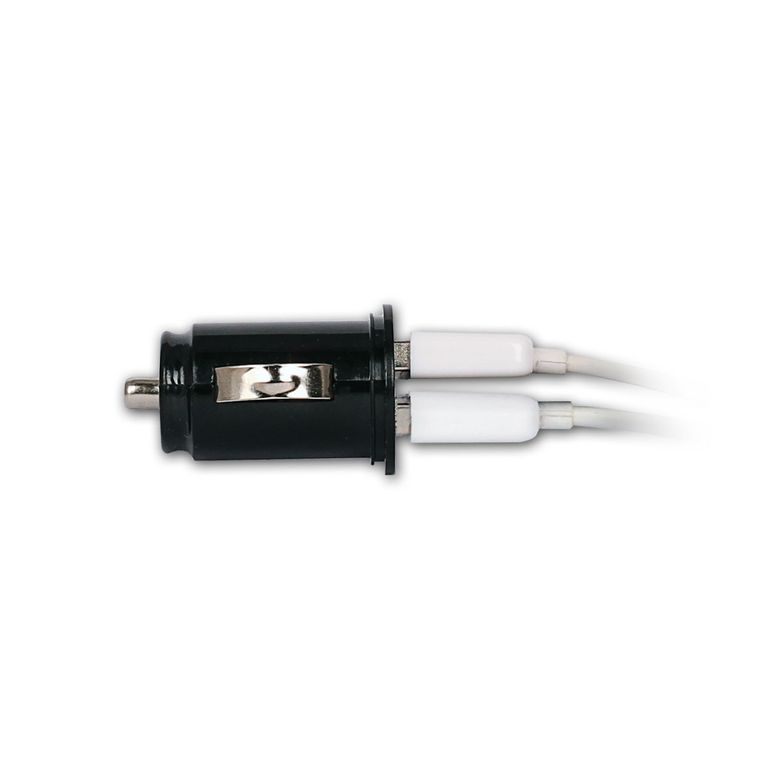 Retro 5V 2.1A Çift USB Araç Şarj Adaptör Siyah