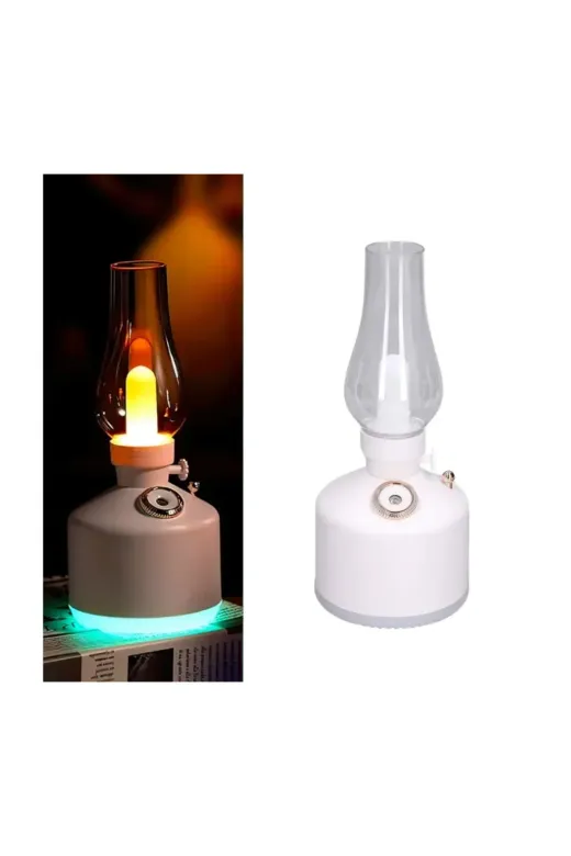 Retro Gaz Lambası Tasarımlı USB Şarjlı Aroma Difüzörü 280 ml Nano Mist Nemlendirici