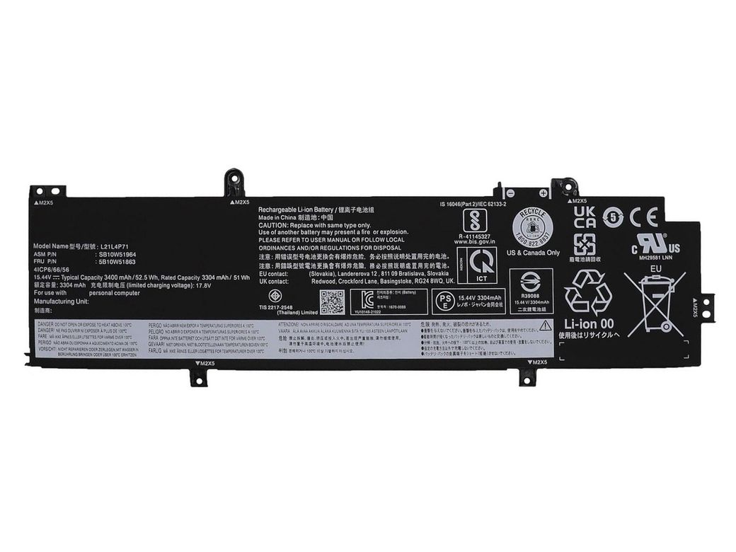 Retro Lenovo ThinkPad T14 Gen3 L21L4P71 4 Cell Notebook Bataryası