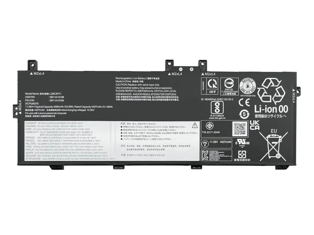 Retro Lenovo ThinkPad X13 Yoga Gen2 L20C3P71 Notebook Bataryası