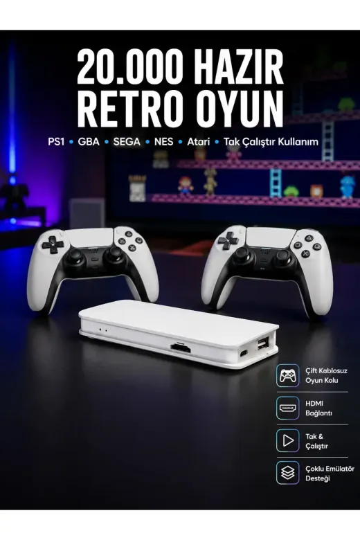 Retro Oyun Konsolu – 20.000 Yüklü Oyun