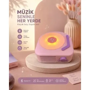 Retro Pikap Tasarımlı Bluetooth Hoparlör (Işıklı)