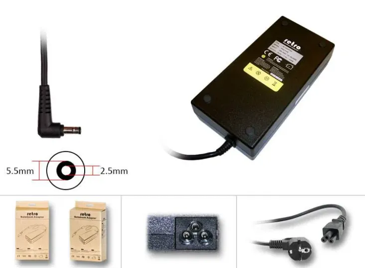 Retro RNA-TS08 Delta Liteon 19V 9.5A 180W Adaptör