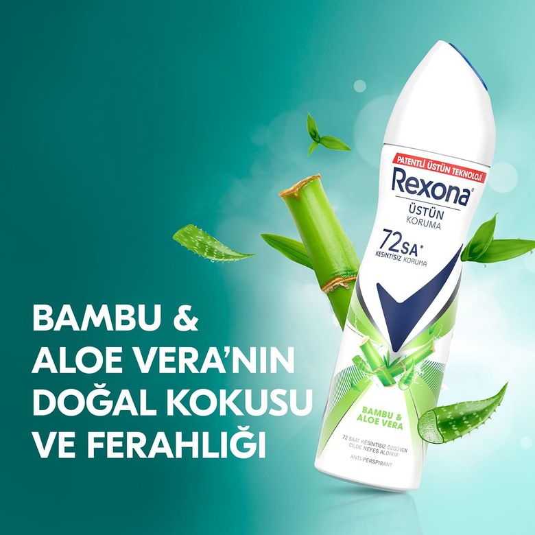 rexbam Kadın Sprey Deodorant Bambu & Aloe Vera 150 Ml