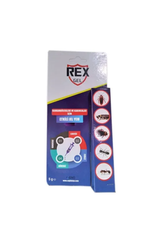 rexgel REXGEL Rex Gel 5 Gr Hamamböceği Karınca Yemi Böcek Öldürücü Zehirli Yem Karınca Öldüren Jel