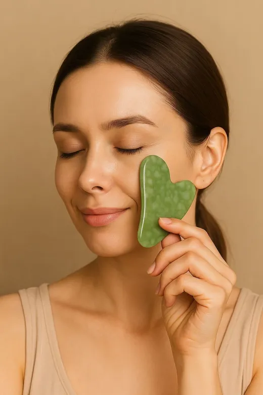 Rinacre Atelier RA024 Yeşim Gua Sha Yüz Yogası Masaj Taşı