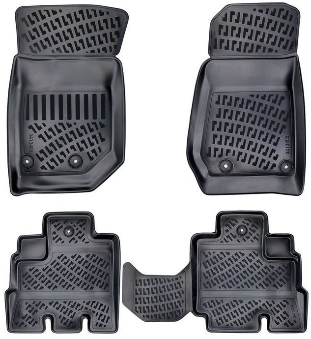 Rizline 44407784 Jeep Wrangler Rubicon Jk 4 Kapı 3D Havuzlu Paspas 2006-2017 Arası