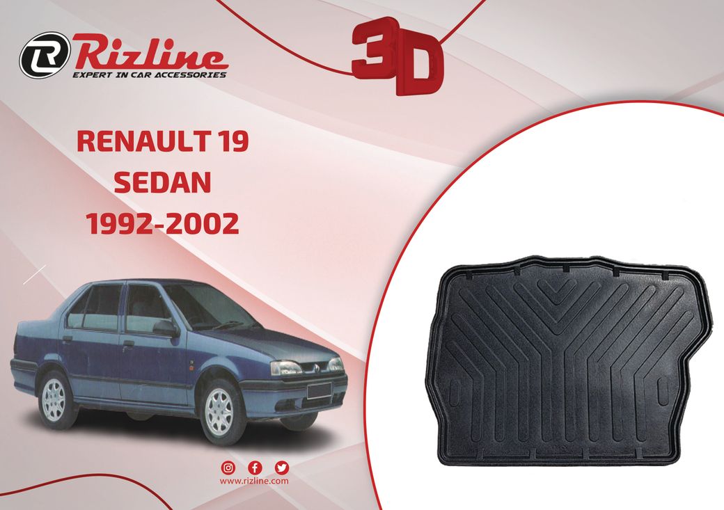 Rizline 8791685 Renault 19 Sedan 1992-2002 3D Bagaj Havuzu