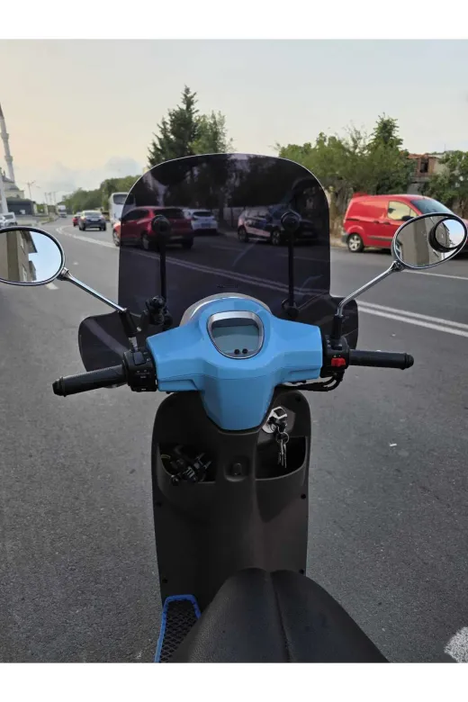 RKS LTR 125 Ön Cam 2023-2026 Model 45cm Siyah Renkli 4mm Elcikli APARATSIZ