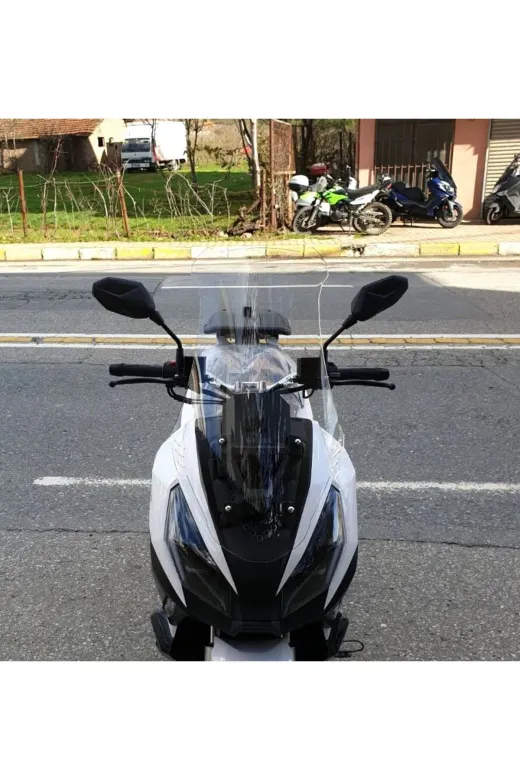 RMG Moto Gusto Dream 150 Ön Cam 2023-2026 Model 75cm Şeffaf Renkli 4mm UZUN