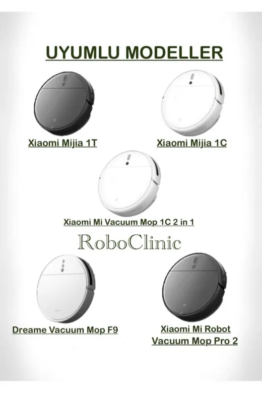 Roboclinic Dreamef9beyaz Dreame Vacuum Mop F9 Uyumlu Yedek Firça Hepa Filtre Mop Seti-7 Parça