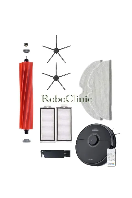 Roboclinic roborockq70055 Roborock Q7 Max / Q7 Max Plus Robot Süpürge Uyumlu Ana Fırça.yan Fırça.hepa Filtre.mop Yenileme Seti