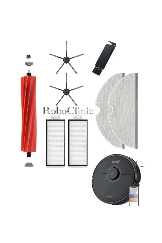 Roboclinic roborockq70085 Roborock Q7 Max Robot Süpürge Uyumlu Ana Firça,yan Firça,hepa Filtre,mop-8 Parça
