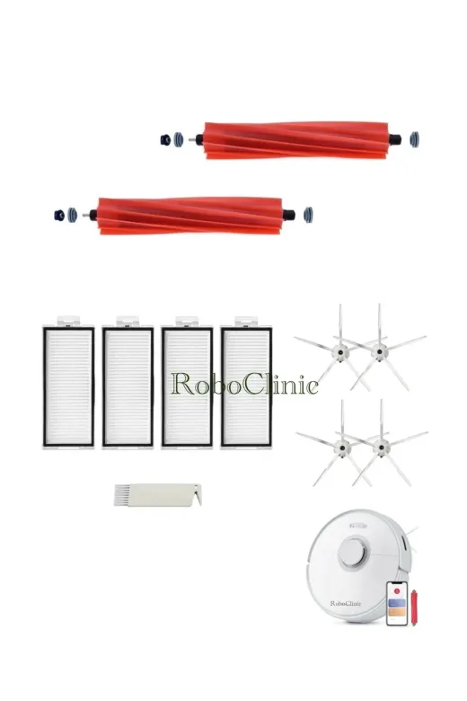 Roboclinic Roborockq710bey Roborock Q7 / Q7Max / Q7Max Plus (Beyaz)Uyumlu Ana Fırça,yan Fırça,filtre,yenileme Seti-11 Parça