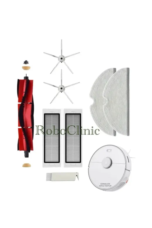 Roboclinic Roborocks500176 Roborock S5 Max Beyaz Robot Süpürge Uyumlu Fırça,hepa Filtre,mop Set-8 Parça