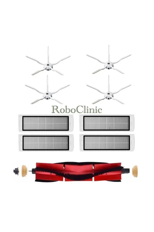 Roboclinic Roborocks5max9beyaz Roborock S5 Max (Beyaz) Robot Süpürge Uyumlu Ana Fırça,yan Fırça,hepa Filitre Yenileme Seti.