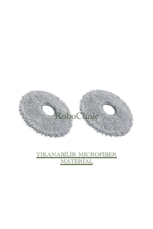 Roboclinic s10mop01 Xiaomi Robot Vacuum S10+/s10 Plus Robot Süpürge Uyumlu 2 Adet Microfiber Mop Bez