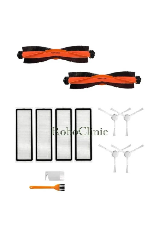 Roboclinic x10plus Xiaomi Robot Vacuum X10 Plus X20 Plus Uyumlu Yedek Fırça,hepa Filtre Seti-12 Parça