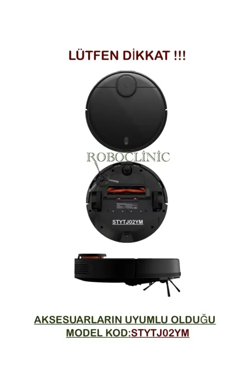 Roboclinic Xiaomi mop pro000112 Xiaomi Mi Robot Uyumlu Vacuum Mop Pro (Model Kod:styjo2Ym) Robot Süpürge Uyumlu Firça Filtre Seti.