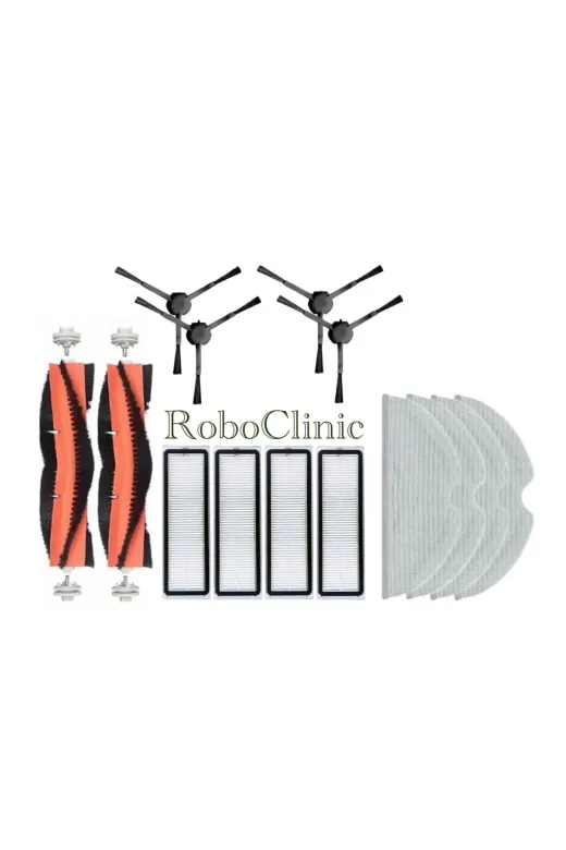 Roboclinic xiaomi06 Xiaomi Mop 2 Pro 3D (Dikkat:kamerali-Plus Global)Uyumlu Yedek Firça Hepa Filtre Mop Seti-14 Parça