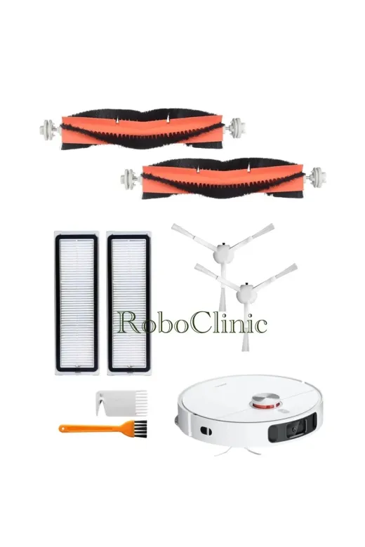 Roboclinic xiaomix1000124 Xiaomi X10 Plus-X20 Plus Robot Süpürge Uyumlu Fırça Hepa Filtre Seti-8 Parça